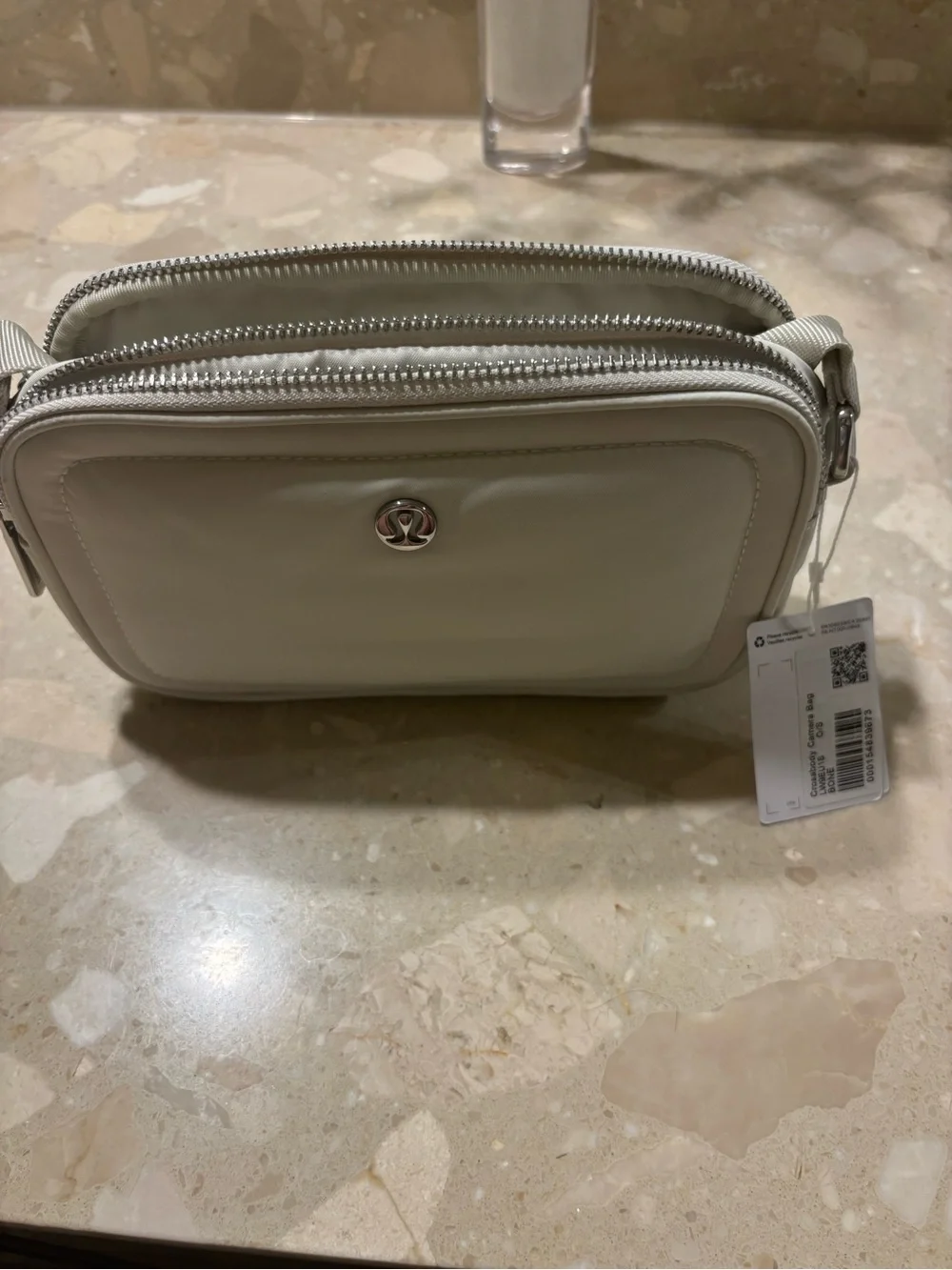 lululemon athletica Cream White Crossbody Double-Zip Bag